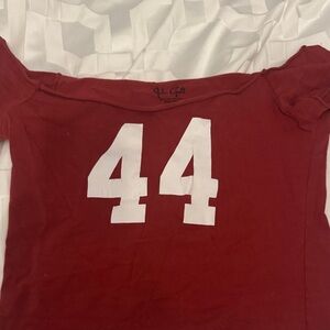 Red Graphic Tee with White '44' brandy